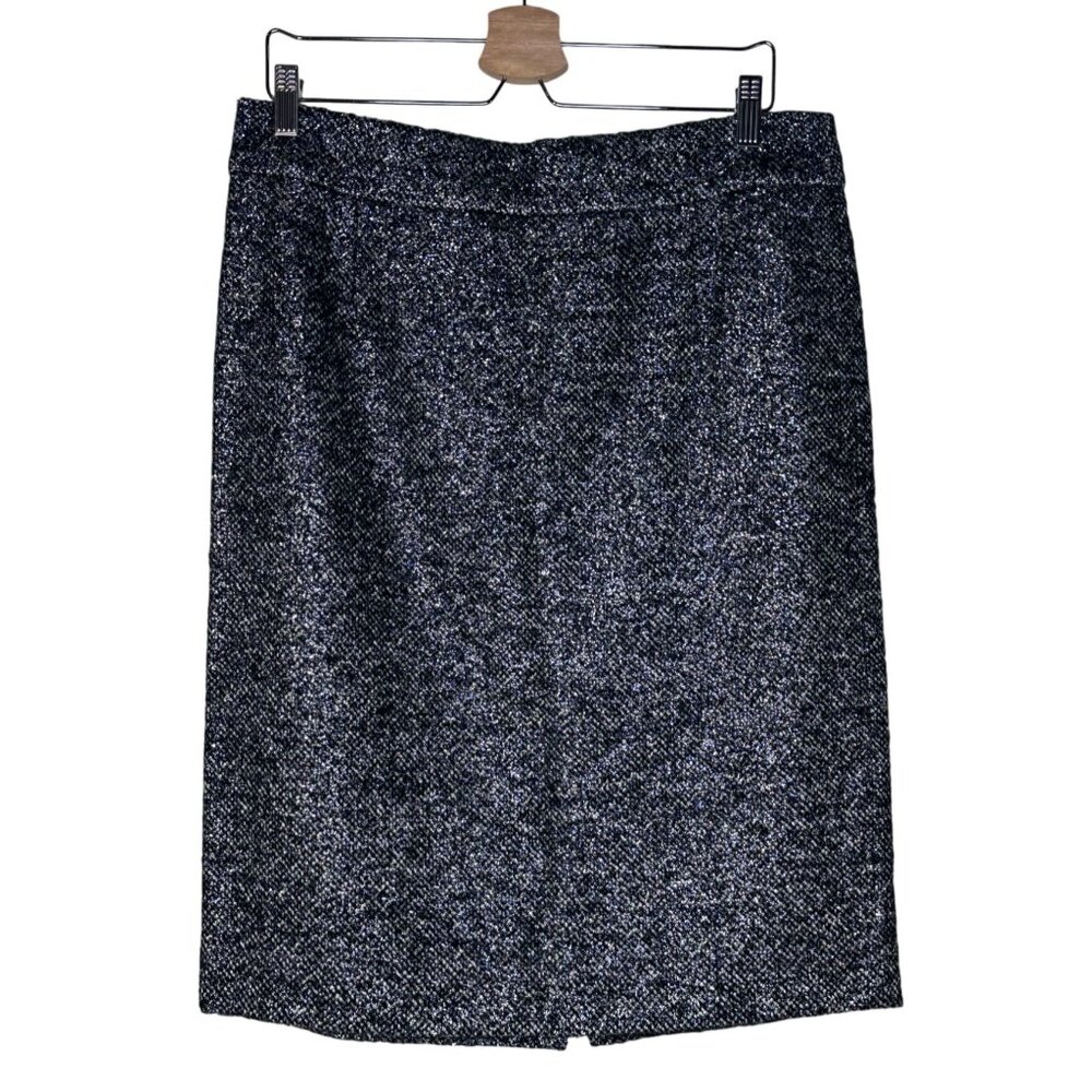J‎ Crew Skirt Womens 12 Wool Blend Alpaca Mohair Tweed Career Lined New